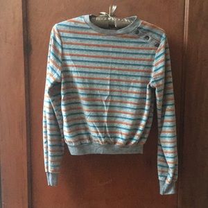 Vintage Wrangler Cropped Striped Sweater